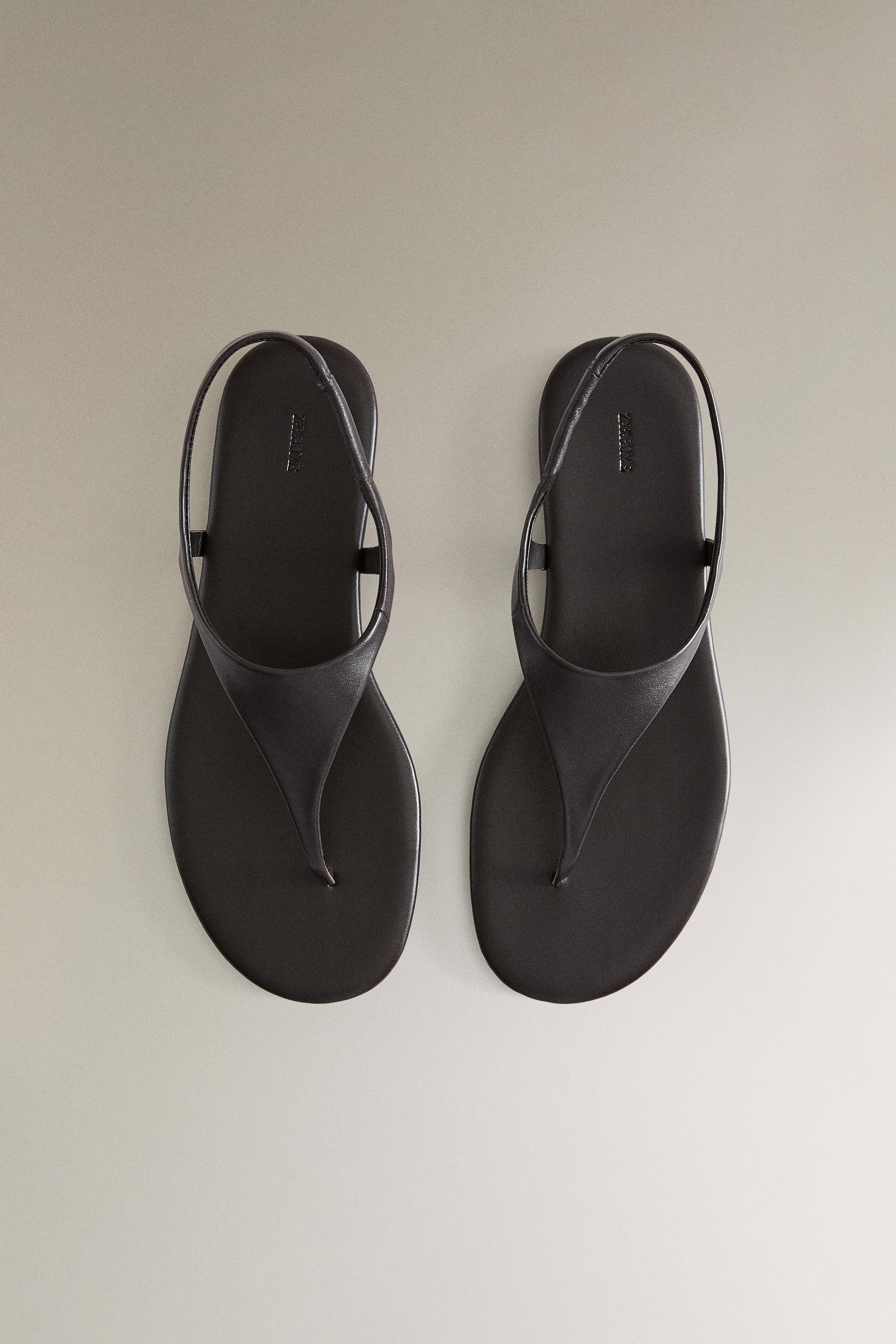 FLAT LEATHER SANDALS